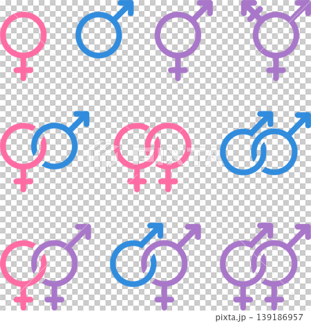 Gender and sexual orientation icons Gender and sexual orientation icons 139186957