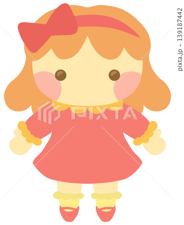 女の子の姿をしたお人形のイラスト ベクター素材 女の子の姿をしたお人形のイラスト ベクター素材 139187442