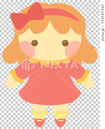 Illustration of a girl doll (vector material) Illustration of a girl doll (vector material) 139187442
