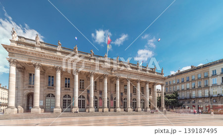 Grand Theatre de Bordeaux timelapse hyperlapse in France, home to the Opera National Grand Theatre de Bordeaux timelapse hyperlapse in France, home to the Opera National 139187495