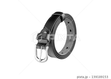 Minimal black Leather Belt with Shiny Buckle Minimal black Leather Belt with Shiny Buckle 139189153