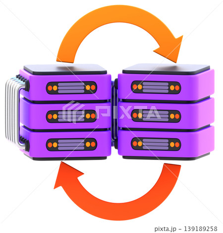 Data Migration Soft 3D UI Icon in Glossy Clay Tech Style with Rounded Cloud Transfer Design for Server Migration, SaaS Platforms, Web Dashboards, and Apps Data Migration Soft 3D UI Icon in Glossy Clay Tech Style with Rounded Cloud Transfer Design for Server Migration, SaaS Platforms, Web Dashboards, and Apps 139189258