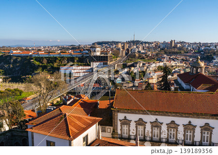porto skyline dom luis i bridge over douro river city view portugal porto skyline dom luis i bridge over douro river city view portugal 139189356