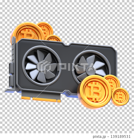 VGA Mining Glossy 3D Crypto Icon for UI Dashboard, SaaS Landing Page, Web3 Presentation VGA Mining Glossy 3D Crypto Icon for UI Dashboard, SaaS Landing Page, Web3 Presentation 139189531