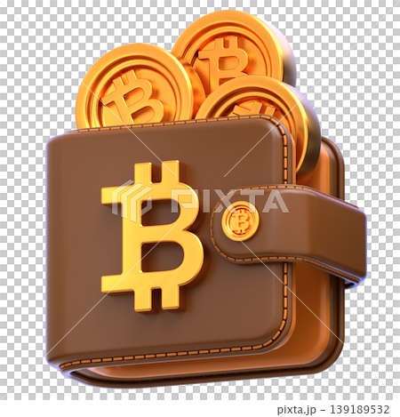 Bitcoin Wallet Glossy 3D Crypto Icon for UI Dashboard, SaaS Landing Page, Web3 Presentation, A glossy metallic 3D icon representing a Bitcoin Wallet in a clean fintech UI style. Great for payment apps Bitcoin Wallet Glossy 3D Crypto Icon for UI Dashboard, SaaS Landing Page, Web3 Presentation, A glossy metallic 3D icon representing a Bitcoin Wallet in a clean fintech UI style. Great for payment apps 139189532