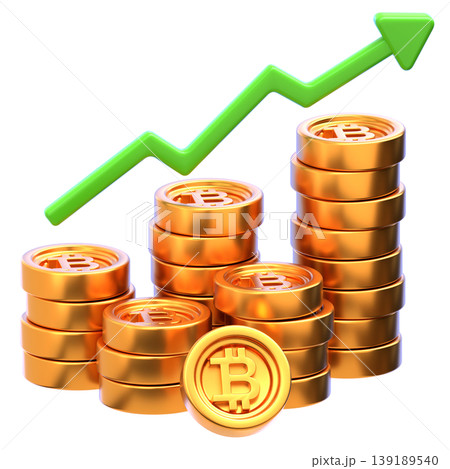 Bitcoin Growth Glossy 3D Crypto Icon for UI Dashboard, SaaS Landing Page, Web3 Presentation Bitcoin Growth Glossy 3D Crypto Icon for UI Dashboard, SaaS Landing Page, Web3 Presentation 139189540