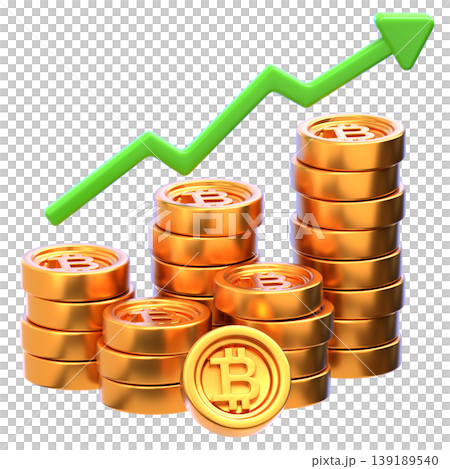 Bitcoin Growth Glossy 3D Crypto Icon for UI Dashboard, SaaS Landing Page, Web3 Presentation Bitcoin Growth Glossy 3D Crypto Icon for UI Dashboard, SaaS Landing Page, Web3 Presentation 139189540