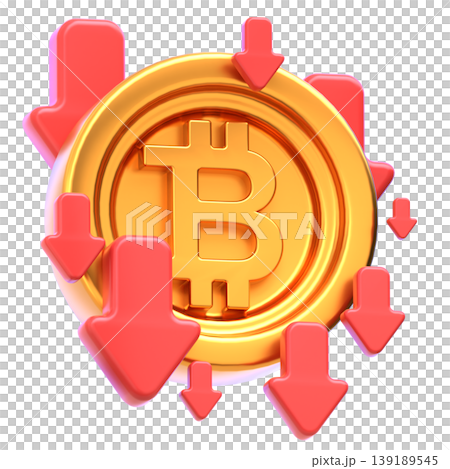 Bitcoin Loss Glossy 3D Crypto Icon for UI Dashboard, SaaS Landing Page, Web3 Presentation Bitcoin Loss Glossy 3D Crypto Icon for UI Dashboard, SaaS Landing Page, Web3 Presentation 139189545