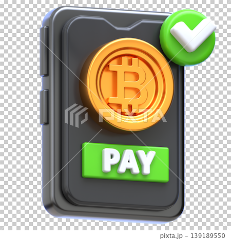 Bitcoin Payment Glossy 3D Crypto Icon for UI Dashboard, SaaS Landing Page, Web3 Presentation Bitcoin Payment Glossy 3D Crypto Icon for UI Dashboard, SaaS Landing Page, Web3 Presentation 139189550