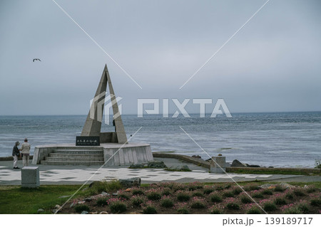 [稚内市内]日本最北端の宗谷岬の風景 139189717