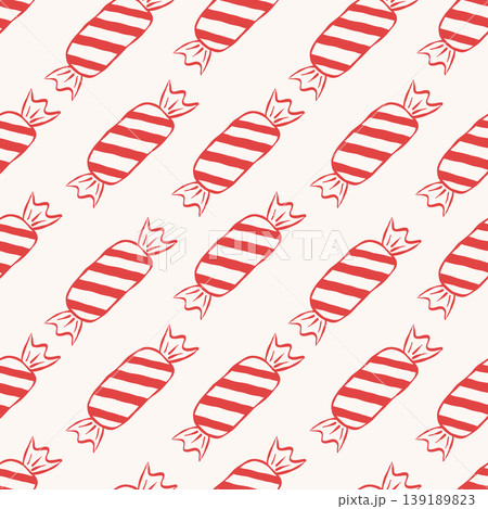 Red and white striped candy pattern on light background. Red and white striped candy pattern on light background. 139189823