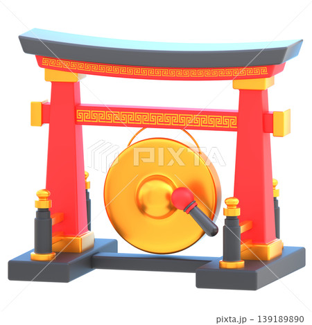 Cute 3D Chinese Gong Icon, Glossy Traditional Festival Instrument Illustration for UI Design, Mobile App, Website and Lunar New Year Promotion Cute 3D Chinese Gong Icon, Glossy Traditional Festival Instrument Illustration for UI Design, Mobile App, Website and Lunar New Year Promotion 139189890