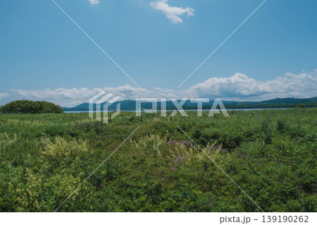 [北海道]大自然が広がる北海道のキャンプ場の風景 139190262