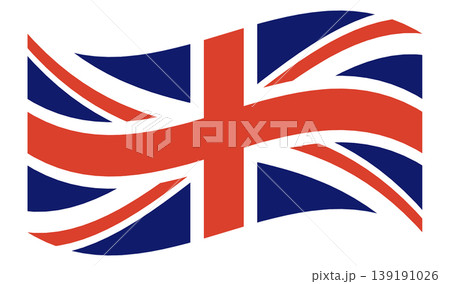 Waving flag of United Kingdom isolated. Waving flag of United Kingdom isolated. 139191026