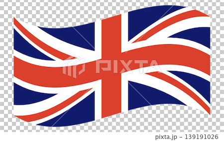 Waving flag of United Kingdom isolated. Waving flag of United Kingdom isolated. 139191026