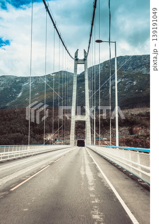Suspension bridge in Norway Suspension bridge in Norway 139191049