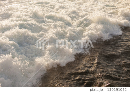 Rough, foaming water in sea 139191052