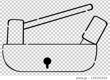 Japanese lock opening line drawing 139191910