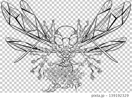 Beelzebub line art Beelzebub line art 139192329