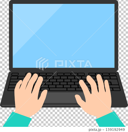 Hit the laptop key Hit the laptop key 139192949