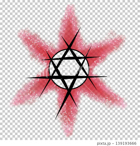 Starfish with a hexagram 139193666