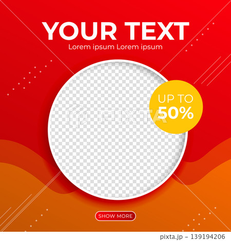 Social media business post banner with image space 139194206
