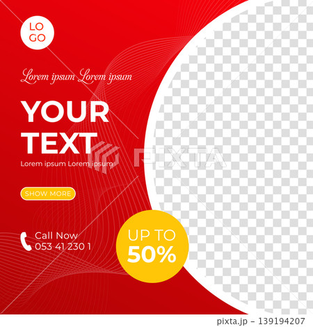 Social media business post banner with image space 139194207