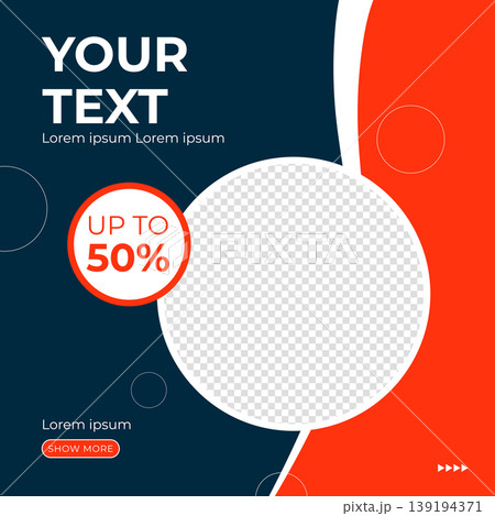 Social media business post banner with image space 139194371
