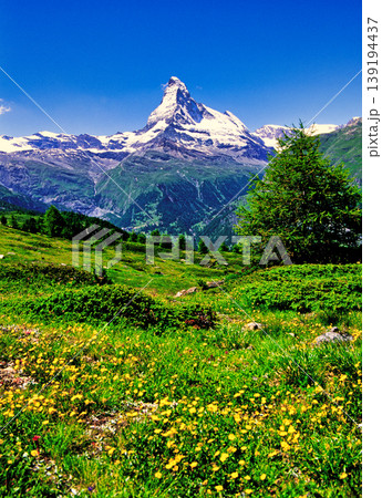 ツェルマットのマッターホルンの美しい絶景 ツェルマットのマッターホルンの美しい絶景 139194437