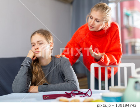 Woman and daughter offended at each other after quarrel 139194742