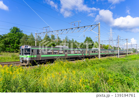 JR千歳線・721系 快速エアポート 新千歳空港⇔札幌 JR千歳線・721系 快速エアポート 新千歳空港⇔札幌 139194761