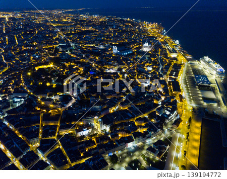 Panoramic night cityscape of Lisbon Panoramic night cityscape of Lisbon 139194772