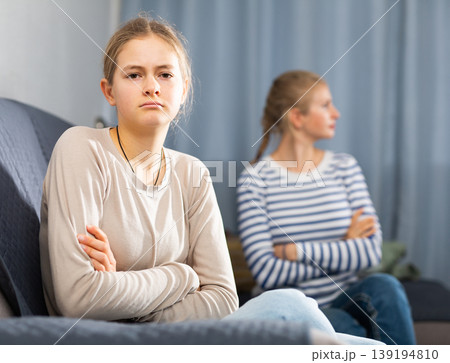 Portrait of upset teenager schoolgirl 139194810