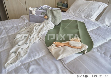 Baby care essentials with changing mat and grooming kit 139195932