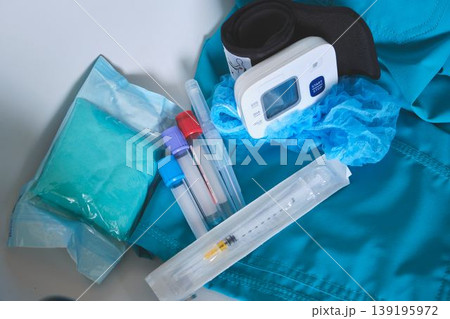 Medical equipment for wellness checkup and healthcare 139195972