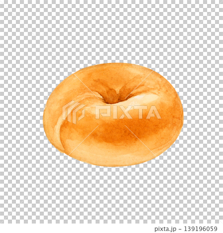 ベーグル パン ベーカリー 水彩 イラスト ベーグル パン ベーカリー 水彩 イラスト 139196059