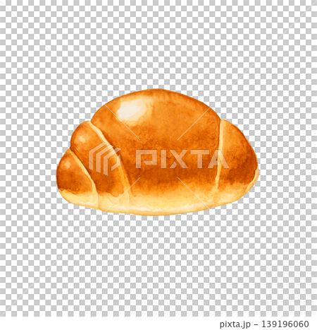 ロールパン バターロール パン ベーカリー 水彩 イラスト ロールパン バターロール パン ベーカリー 水彩 イラスト 139196060