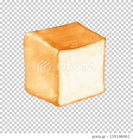 角食パン パン ベーカリー 水彩 イラスト 角食パン パン ベーカリー 水彩 イラスト 139196061