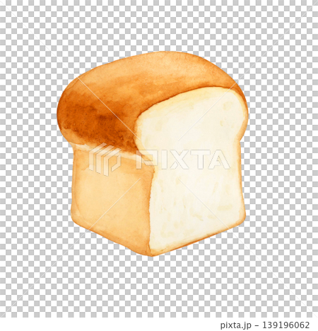 山型食パン　パン ベーカリー　水彩 イラスト 139196062
