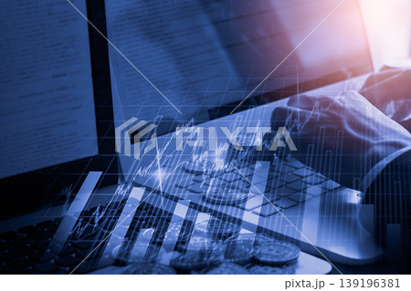 Modern way of exchange. Bitcoin is convenient payment in global economy market. Virtual digital currency and financial investment trade concept. Abstract cryptocurrency with gold bitcoin background. Modern way of exchange. Bitcoin is convenient payment in global economy market. Virtual digital currency and financial investment trade concept. Abstract cryptocurrency with gold bitcoin background. 139196381