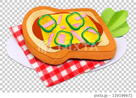 Pizza toast collage illustration, breakfast/lunch food material Pizza toast collage illustration, breakfast/lunch food material 139196672