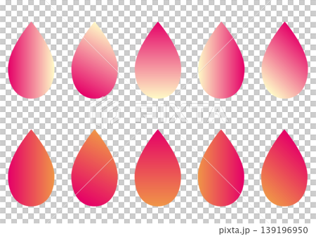 五彩繽紛的粉紅色櫻花花瓣 139196950
