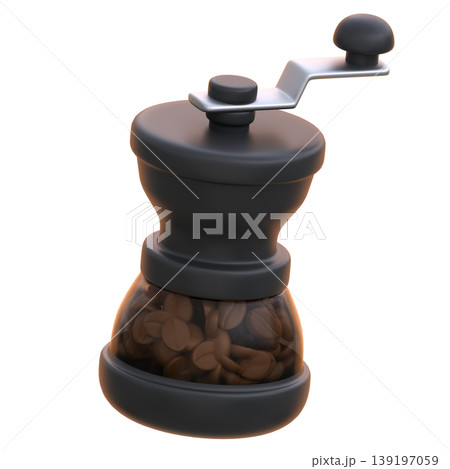 Hand Coffee Grinder 3D Icon, Cozy Premium Manual Grinder Illustration for UI UX, Food Apps, Cafe Branding, Website, Social Media and E-commerce 139197059