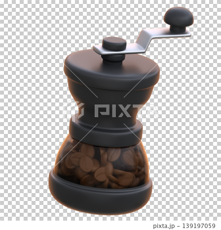 Hand Coffee Grinder 3D Icon, Cozy Premium Manual Grinder Illustration for UI UX, Food Apps, Cafe Branding, Website, Social Media and E-commerce 139197059
