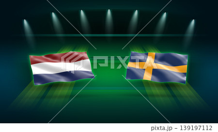 International Soccer Match Preview :Netherlands vs Sweden with Flags International Soccer Match Preview :Netherlands vs Sweden with Flags 139197112