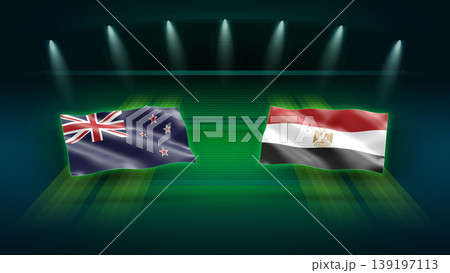International Soccer Match Preview : New Zealand vs Egypt with Flags International Soccer Match Preview : New Zealand vs Egypt with Flags 139197113
