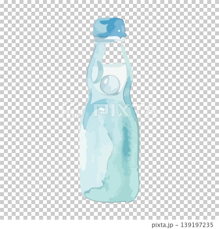 Watercolor-style illustration of ramune (Japanese soda). Watercolor-style illustration of ramune (Japanese soda). 139197235
