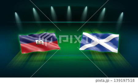 International Soccer Match Preview : Haiti vs Scotland with Flags International Soccer Match Preview : Haiti vs Scotland with Flags 139197518
