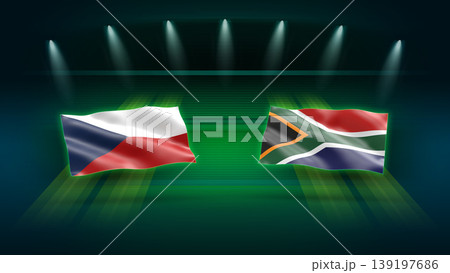 International Soccer Match Preview : Czechia vs South Africa with Flags International Soccer Match Preview : Czechia vs South Africa with Flags 139197686