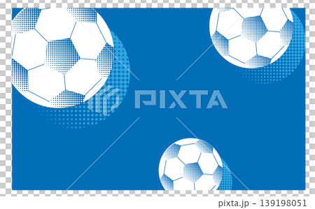 ダイナミックな青いサッカーボール 139198051
